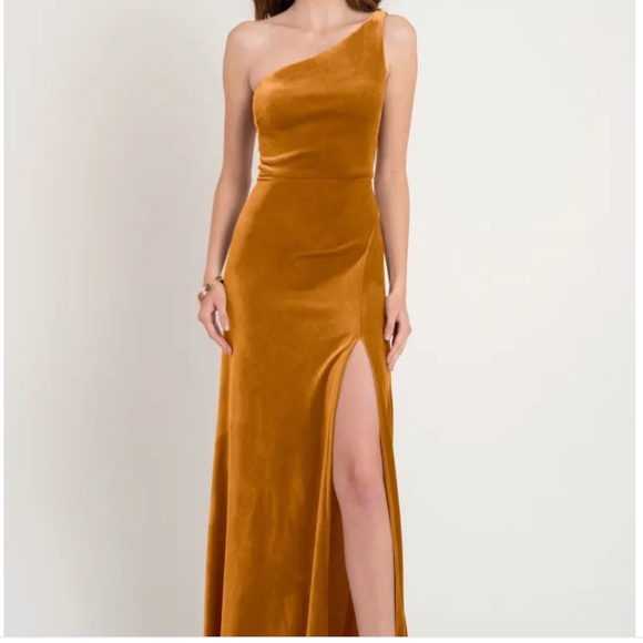 Jenny Yoo Dresses & Skirts - NEVER WORN Jenny Yoo Cybill Velvet Maxi Bridesmaid Dress - Marigold